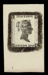 Stamp of Great Britain » 1840 1d Black V. R. Official 1840 Penny Black Official VR, an incomparable group of seven items, comprising five glass cliché