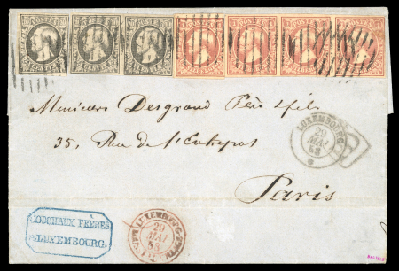 1852, William III, 10-centimes greyish black, single 