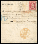 Stamp of Poland 1870 (Oct 14) "Ballons Montés" entire sent to Warsaw,