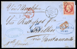 Stamp of France » Empire 1853-1862 1852, Lettre de Paris pour Medellin (Colombie) affranchie