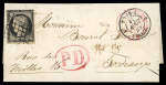 Stamp of German States » Wurttemberg 1849 (Aug 8) wrapper from Stuttgart to France with