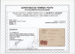 Stamp of France » Type Cérès de 1849-1850 1849,  Paire horizontale du 1f vermillon vif Y&T n°7a