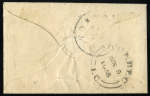 Stamp of Canada » Colony of Canada » Forwarded Letters 1855 Stampless Embossed Ladies Envelope – Cobourg to Quebec via Toronto