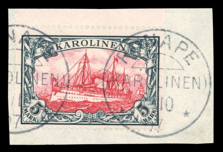 Stamp of Germany » German Colonies » Caroline Islands 1900 : Hohenzollern 5m carmine/black Michel n° 19 used