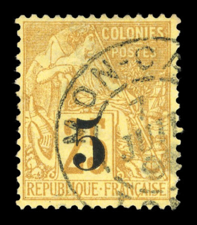 Stamp of Colonies françaises » Cochinchine 1886-1888, neuf timbres neufs et oblitérés dont YT