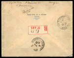 Stamp of Colonies françaises » Indochine 1929 : belle lettre recommandée par avion envoyée de