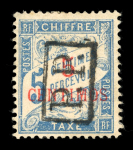 Stamp of Colonies françaises » Maroc 1903, 5c bleu et 10c brun surcharge PP (port payé)