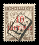 Stamp of Colonies françaises » Maroc 1903, 5c bleu et 10c brun surcharge PP (port payé)