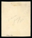 1851, Newspaper stamps, rare 1866 reprint of the ”zinnoberroter