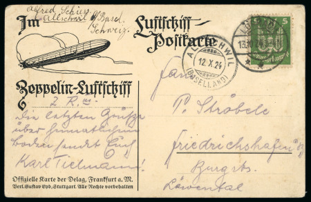 1924, "Amerika-Fahrt des LZ 126" mail dropped over