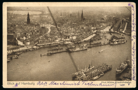 1924, "Amerika-Fahrt des LZ 126" mail dropped over