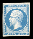 Stamp of France » Empire 1853-1862 1854, Empire 20c bleu YT n° 14B (type II) neuf *, beau