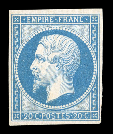 Stamp of France » Empire 1853-1862 1854, Empire 20c bleu YT n° 14B (type II) neuf *, beau