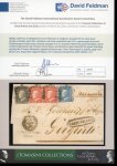 Stamp of Italian States » Sicily » 20 Grana » Covers 1859 (15.1) Registered cover Palermo to Grigenti, franked 20 Gr. slate grey (grigio ardesia), pair 5Gr. rosa carminio and 2 Gr., manuscript and oval handstamped Assicurata, bottom margin of 2 Gr. touched otherwise good m