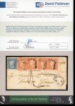 Stamp of Italian States » Sicily » 5 Grana, Plate II » Covers Sicily 1859 5Gr plate I and plate II (3) vermiglio plus 2Gr entire to Torino