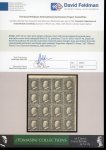 Stamp of Italian States » Sicily » 20 Grana » Stamps Sicily 1859 20Gr grigio ardesia corner marginal block of 16 large part or full o.g.