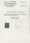Stamp of France » Type Cérès de 1849-1850 1850, Cérès 15cts vert Y&T n° 2 oblitéré, très belle