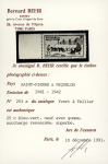 Stamp of Colonies françaises » St. Pierre et Miquelon 1941, type Attelage 25c bleu-vert variété surcharge