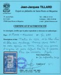Stamp of Colonies françaises » St. Pierre et Miquelon 1942, type Carte 1,50f beu et bleu pâle surcharge France