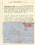 Stamp of Italian States » Naples Naples 1859 outer letter sheet to Rome franked 10gr and 50gr