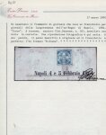 Stamp of Italian States » Naples 1861 dated fragment with 1/2t Savoy Cross