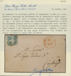 Stamp of Italian States » Naples 1861 printed entire 1/2t Savoy Cross