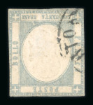Stamp of Italian States » Naples Neapolitan Provinces 1861 50 grana pearl grey used