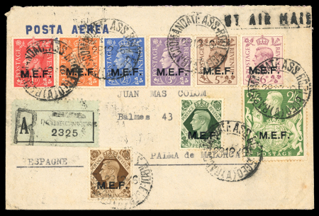 Stamp of British Occupation of Italian Colonies » Dodecanese British Occupation M.E.F. Rhodes Aegean Island covers