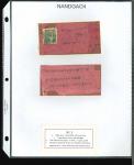 Stamp of Indian States » Nandgaon 1893-94 A native cover 1/2a Green stamp printed close