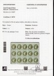 Stamp of France » Emission de Bordeaux 1870 1870, Bordeaux 1c olive YT n° 39A en bloc 15 exemplaires