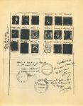 Stamp of Large Lots and Collections 1943, two documents from his court case in Chambery. Both are official copies that were paid with 60 and 24 FF and were for the lawyer Francois Roche, Grenoble.