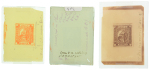 Stamp of Argentina » Buenos Aires Argentina 1858 “Barquitos” 4p SPERATI forgery group of three glass clichés