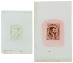 Stamp of Canada Canada 1859 Jacques Cartier 17c, SPERATI forgery group of five glass clichés