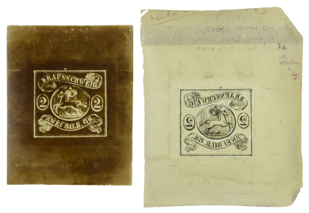 Stamp of German States » Brunswick Brunswick 1852 2Sgr SPERATI forgery pair of items