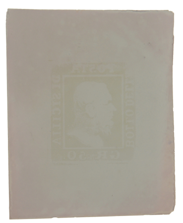 Stamp of Italian States » Sicily Sicily 1859 50 Grana SPEARTI forgery glass cliché