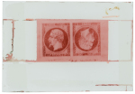 Stamp of France » Empire 1853-1862 Reproduction SPERATI du NAPOLEON 1f en paire tete-beche