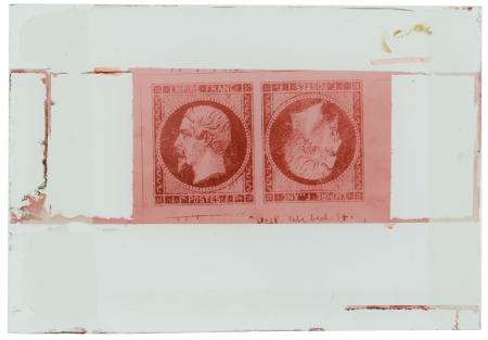 Stamp of France » Empire 1853-1862 Reproduction SPERATI du NAPOLEON 1f en paire tete-beche