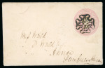 Stamp of Ireland » GB Used In Ireland 1844 1d pink stationery envelope with very fine strike