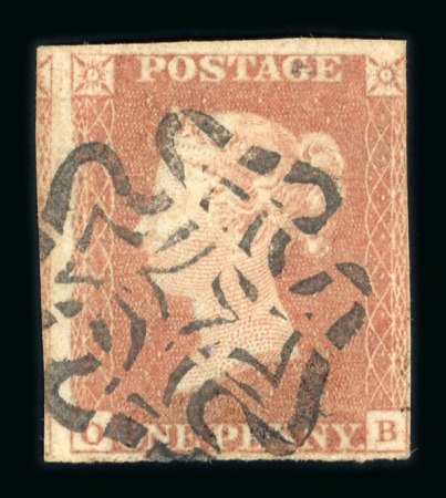 Stamp of Great Britain » 1841 1d Red GB 1841 1d red-brown OB with a fine strike of the scarce Wotton-Under-Edge distinctive MC