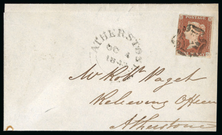 Stamp of Great Britain » 1841 1d Red 1841 1d red-brown ND with 3 margins (just touched upper