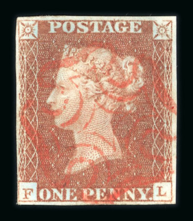 Stamp of Great Britain » 1841 1d Red 1841 1d red-brown group of 5 examples, pl. 28 DL with