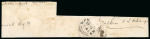 Stamp of Great Britain » 1841 1d Red 1841 1d red-brown pl. 38 in 3 horizontal strips of