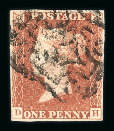 Stamp of Great Britain » 1840 1d Black and 1d Red plates 1a to 11 1841 1d pl. 5 DH red printing from ''black plate''