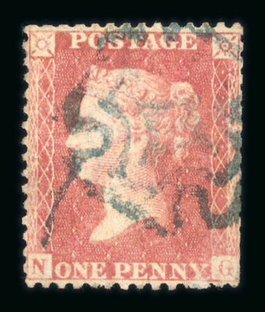 Stamp of Great Britain » 1854-70 Perforated Line Engraved 1857 1d pale rose on yellowish to cream paper perf.14, die II, alphabet III, pl. 37 used with MC of Whitehaven,