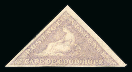 Stamp of South Africa » Cape of Good Hope 1855-63 6d pale rose-lilac on white paper unused with