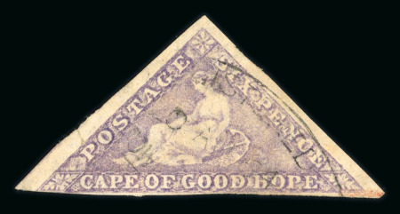 Stamp of South Africa » Cape of Good Hope 1855-63 6d deep rose-lilac on white paper used with