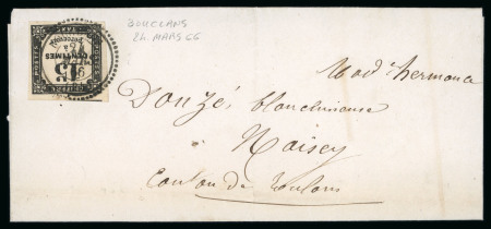 Stamp of France » Timbres-Taxe 1864, lettre entière pour Toulon affranchie avec taxe