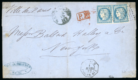 Stamp of France » Emission Cérès 1871-72 1872, très belle lettre affranchie avec YT n° 60 en