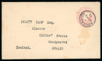 Stamp of Great Britain » Postal Stationery 1913 1d pink stationery envelope addressed to Dublin