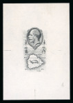 Stamp of Ascension Ascension 1934 Pictorials die proof in black on white paper of vignette as used for the 1d, 2d, 8d and 2/6d